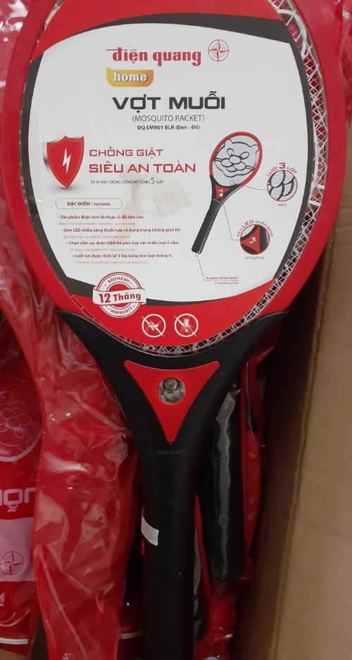 Vợt Muỗi Điện Quang ĐQ CHỐNG GIẬT, SIÊU AN TOÀN. Xả Nhanh Dòng Điện Chỉ Trong 5 Giây, Giá Rẻ Npp.