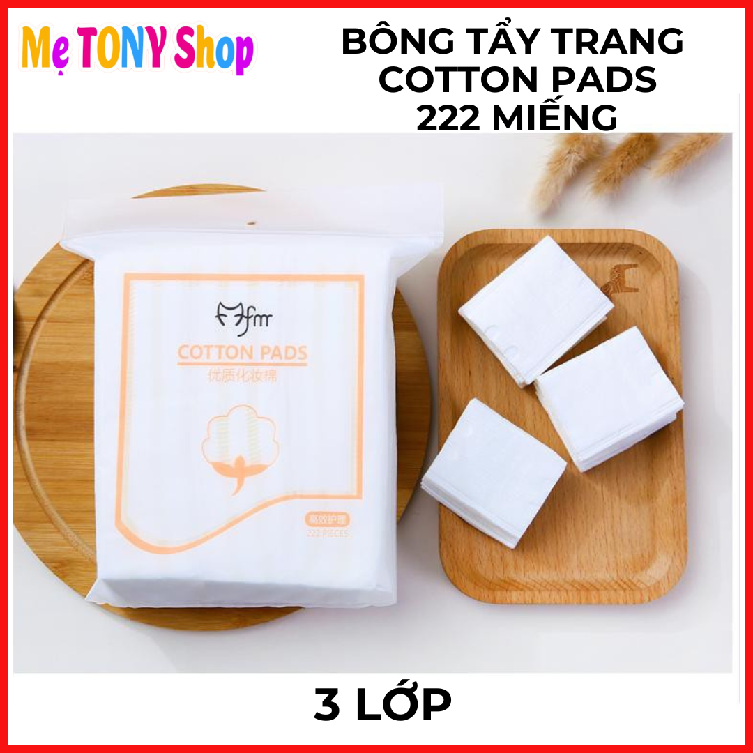   222 Miếng Siêu Mềm Mịn  Bông Tẩy Trang Cotton Pads 3 Lớp  Cam Kết Chính Hãng  