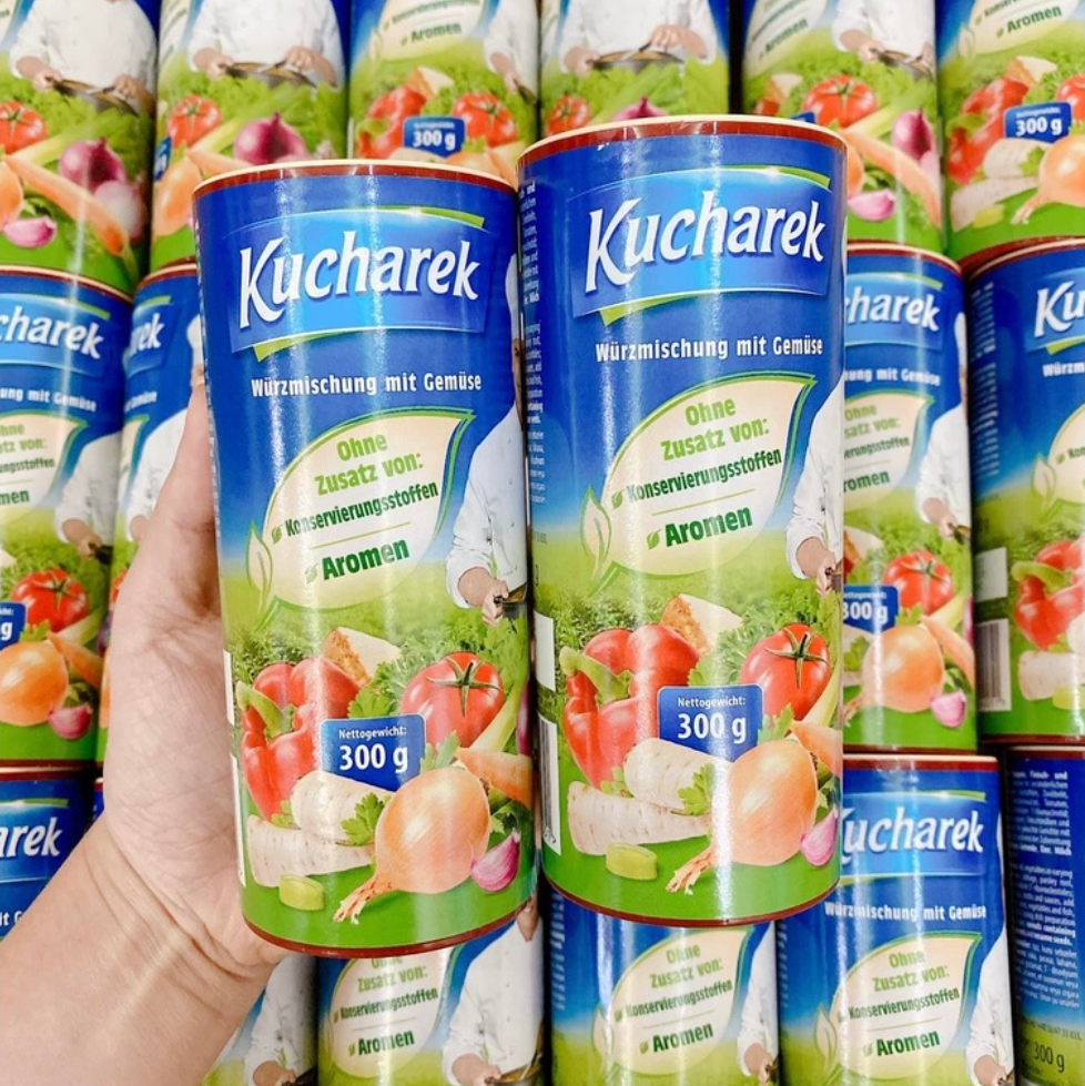 Hạt nêm từ cốt rau củ quả hữu cơ kucharek đức - hộp 300gr - gói 200g