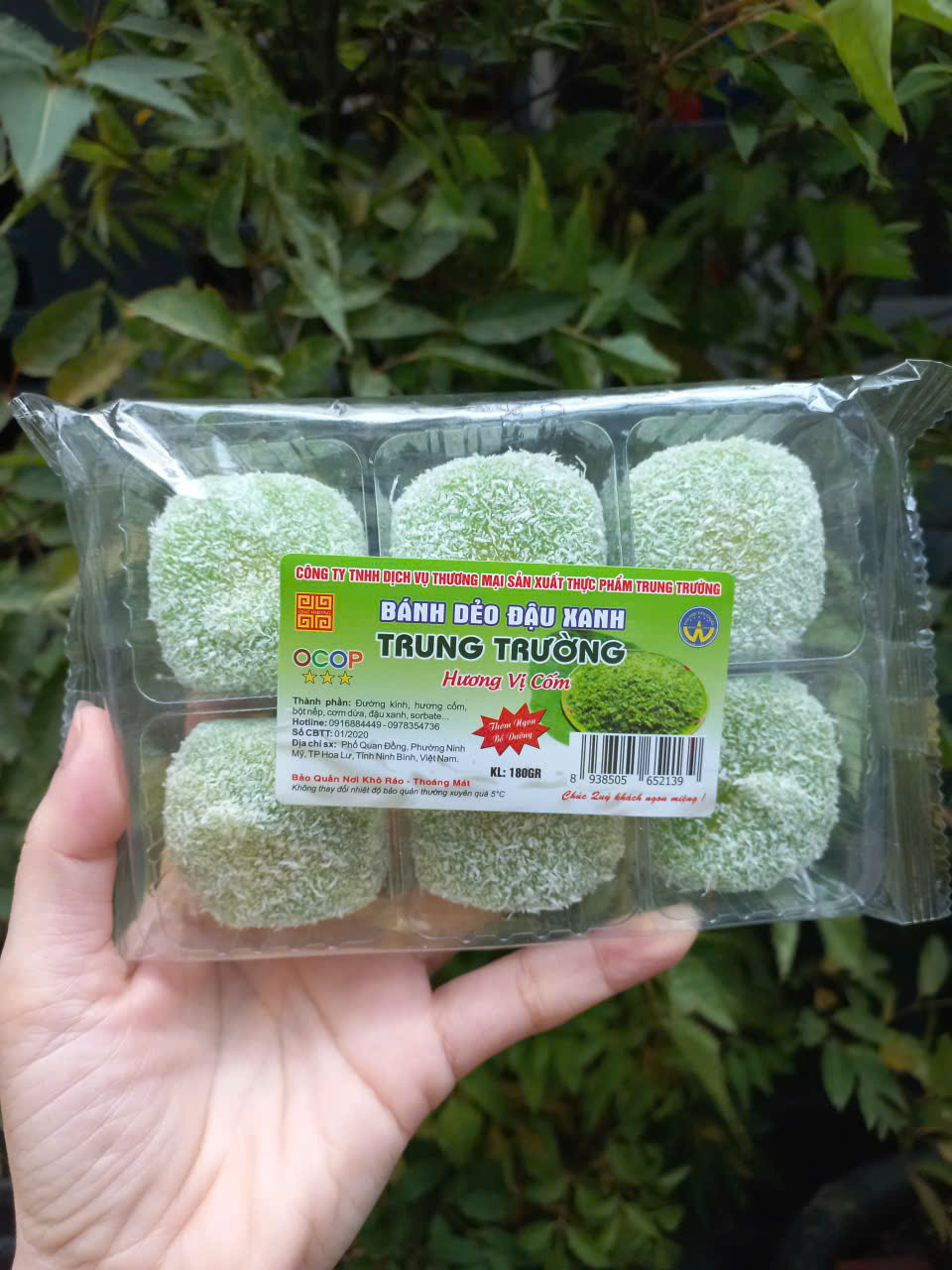 Bánh dẻo mochi cốm xanh, sầu riêng, môn, đậu xanh gói 180g - Bánh kẹo đồ ăn vặt tuổi thơ