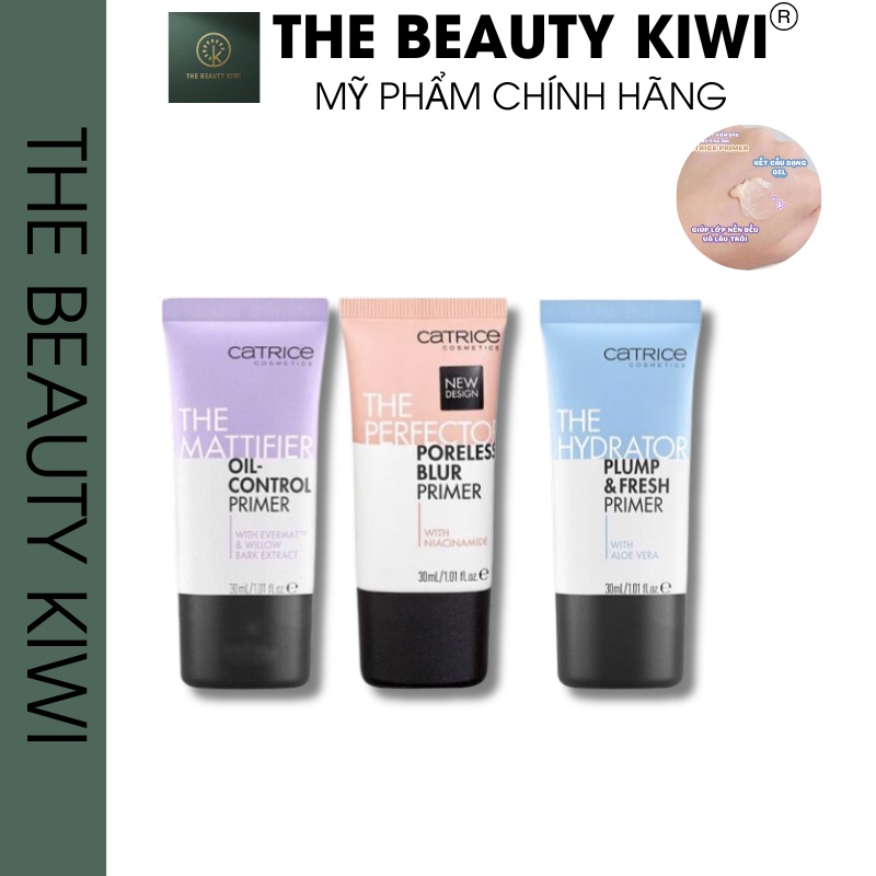 Kem lót kiềm dầu dưỡng ẩm catrice primer catrice 30ml, kem lót giữ lớp nền và làm đều màu da