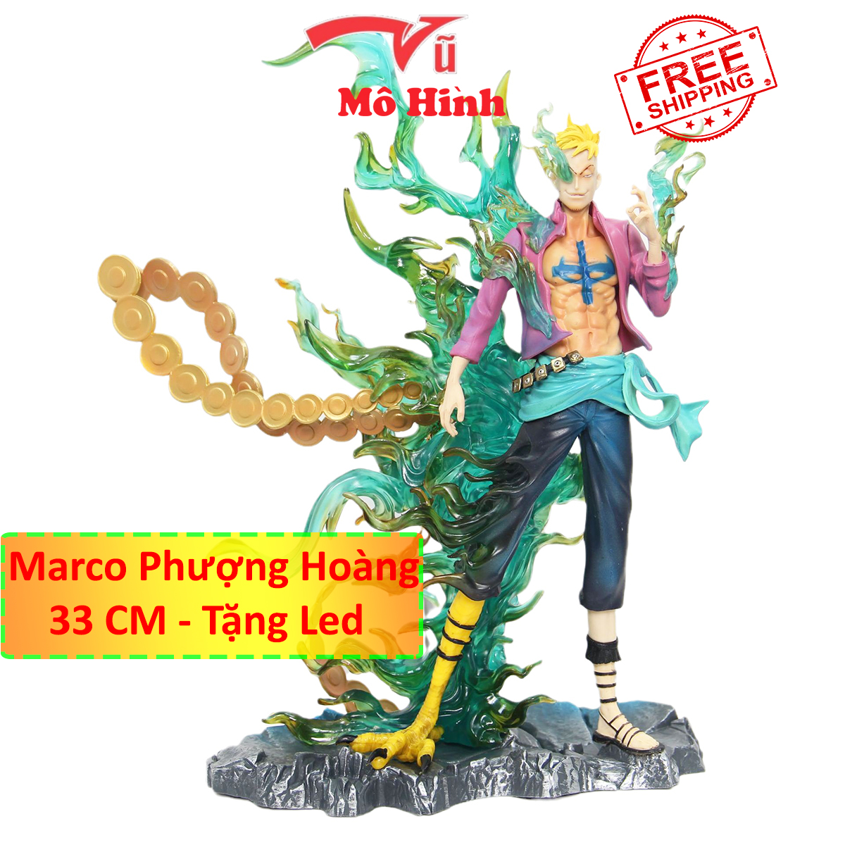 Mô hình đồ chơi nhân vật Phượng hoàng Marco băng Râu Trắng – cao 16cm – Đồ  chơi trẻ em