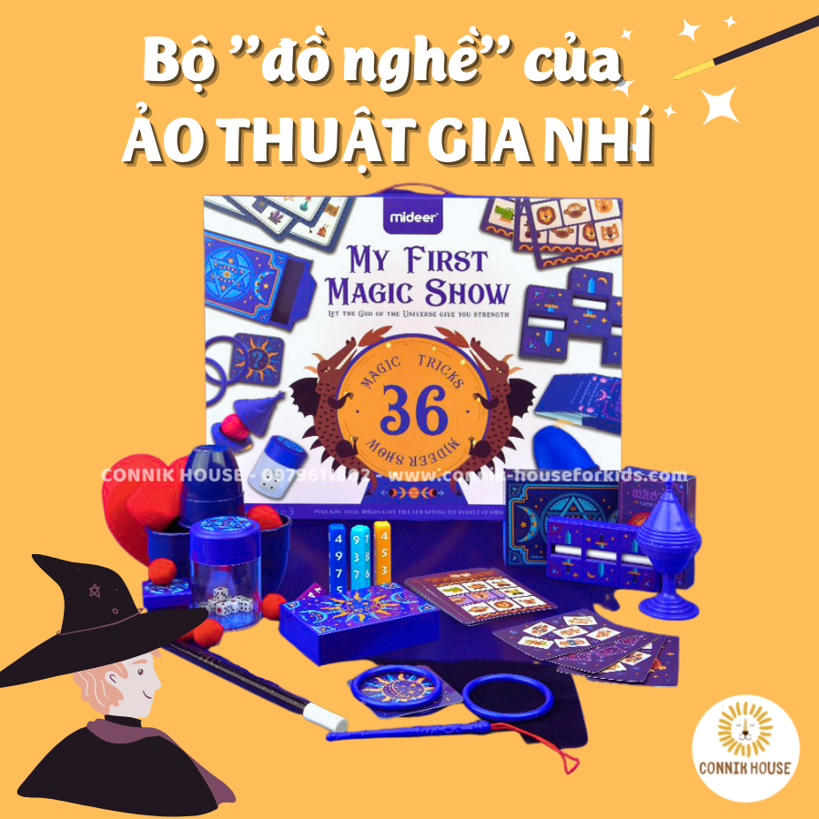 Bộ trò chơi trình diễn 36 trò ảo thuật dành cho bé 6+