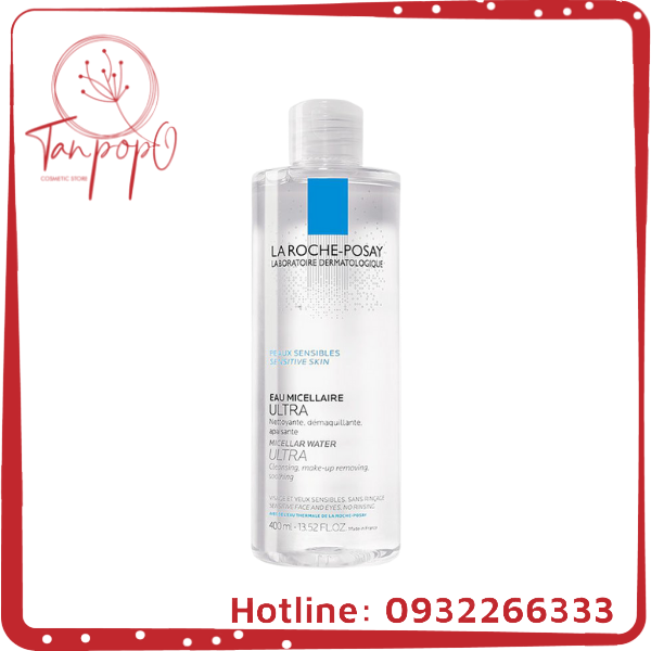 Nước làm sạch sâu và tẩy trang cho da nhạy cảm Micellar Water Ultra Sensitive Skin La Roche-Posay 400ml