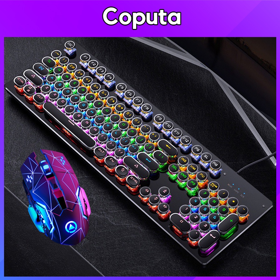Combo bàn phím cơ và chuột không dây gaming Coputa bàn phím máy tính chuột