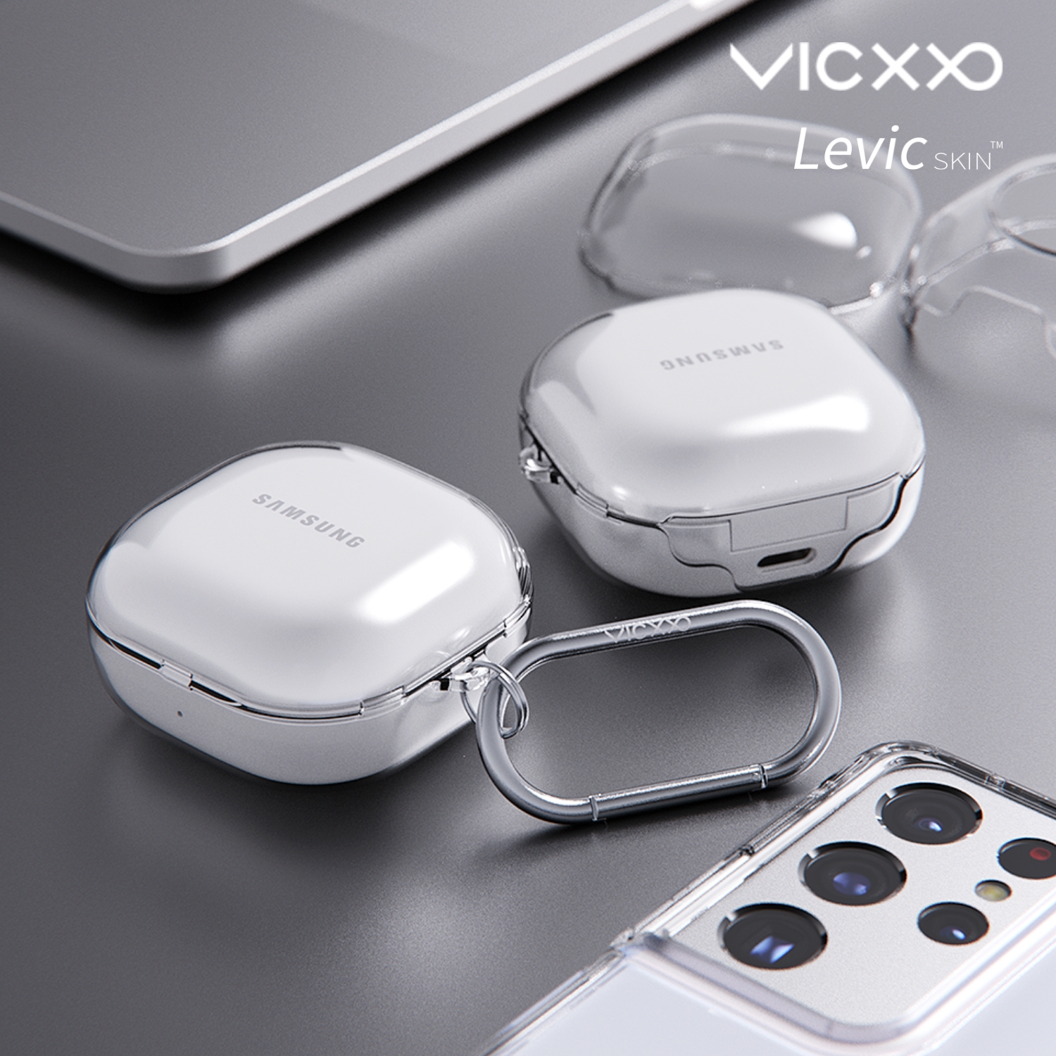 Ốp trong Vicxxo Levic Skin cho Galaxy Buds 2 Pro / Buds FE / Buds 2 / Buds Pro / Buds Live