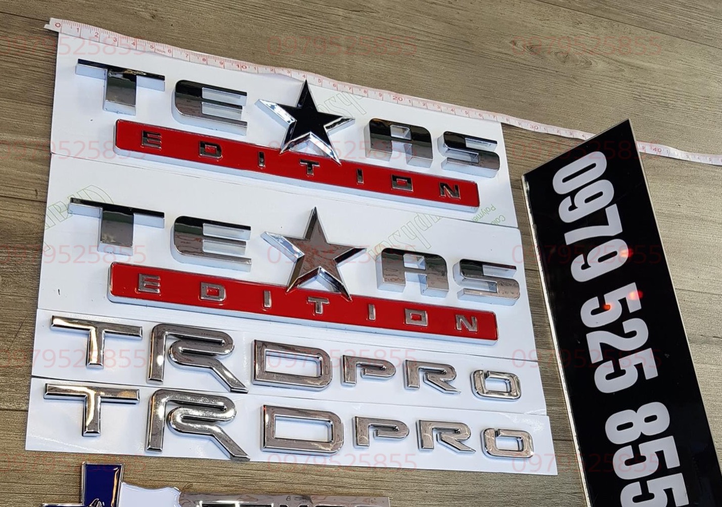 Tem dán xe kim loại, nhựa abs, có sẵn keo dán đi kèm - Texas- TRD- TRD SPORT- TRD OFF ROAD- có thể dán được xe máy và ô tô
