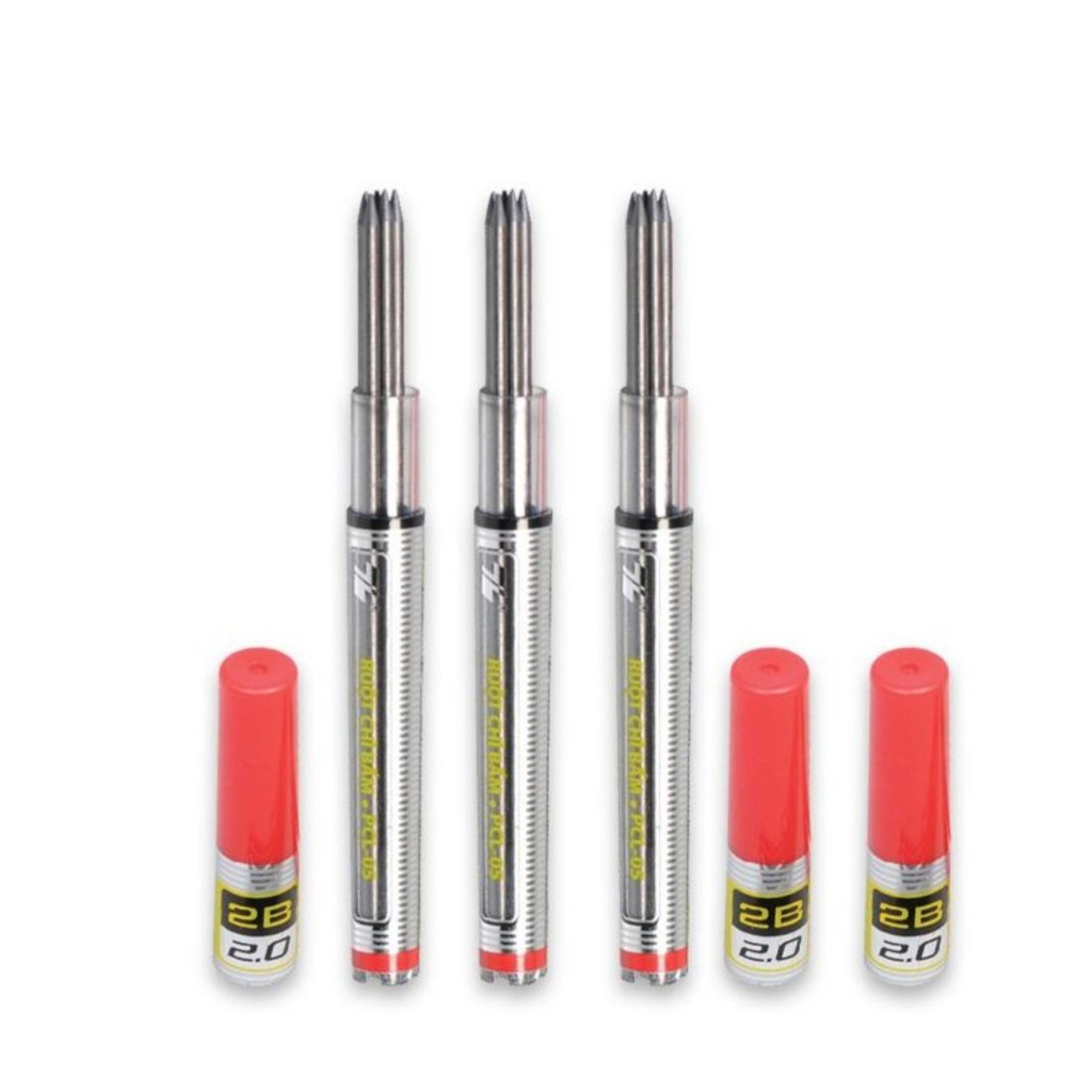 Hộp 20 ống ruột bút chì bấm 2.0mm - thiên long min chì pcl-05 - byly store