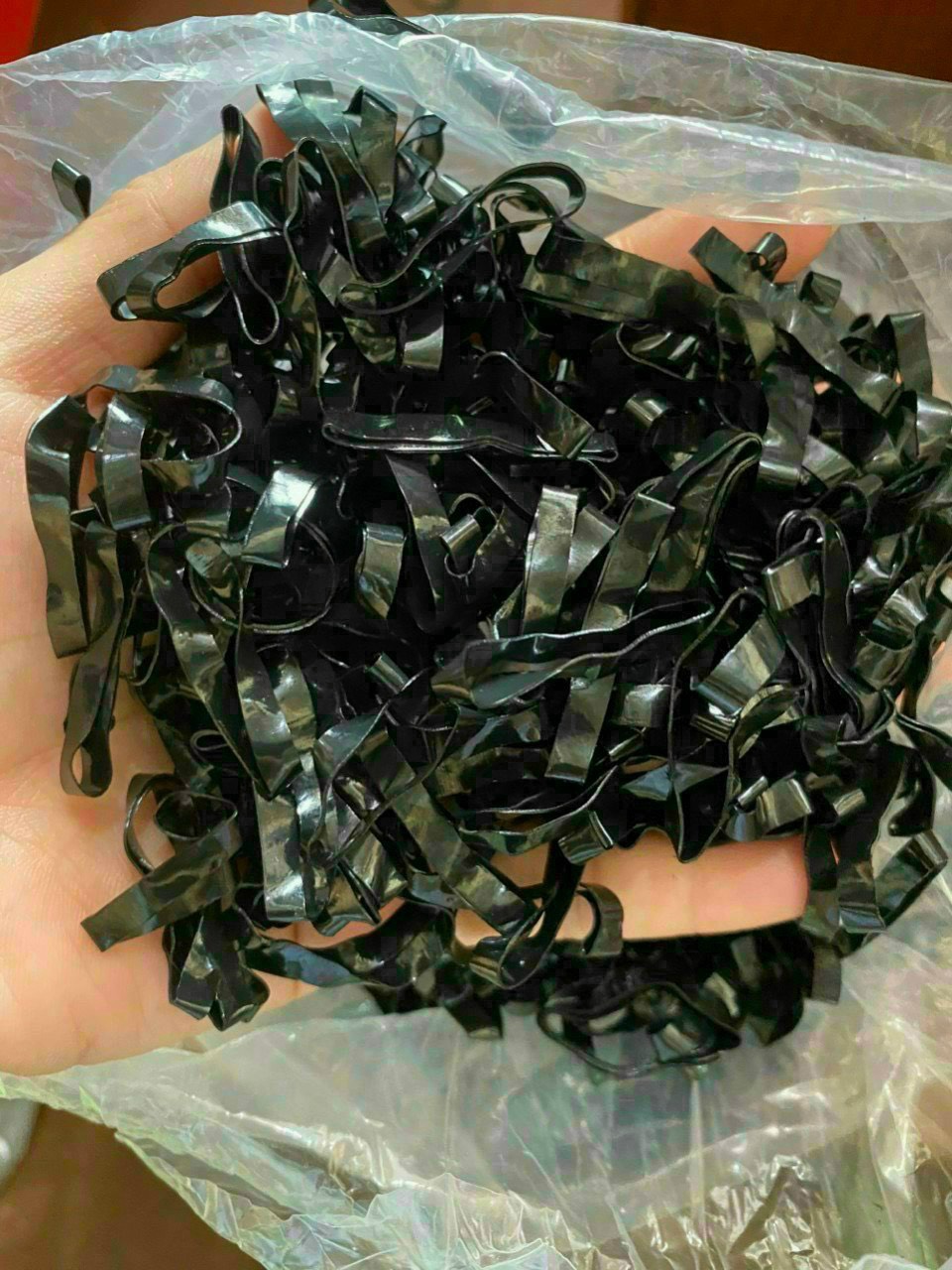 1kg dây chun buộc tóc màu đen - thun buộc tóc thái