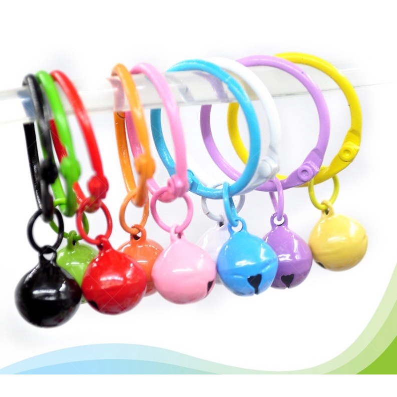 Móc khóa chuông nhỏ nhiều màu xinh xắn - Móc khóa đính chuông