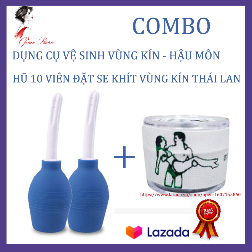 Combo viên đặt se khít vùng kín thái lan dụng cụ vệ sinh vùng kín hậu môn se khít làm hồng sạch. 1 hũ 10 viên 1 dụng cụ vệ sinh open store