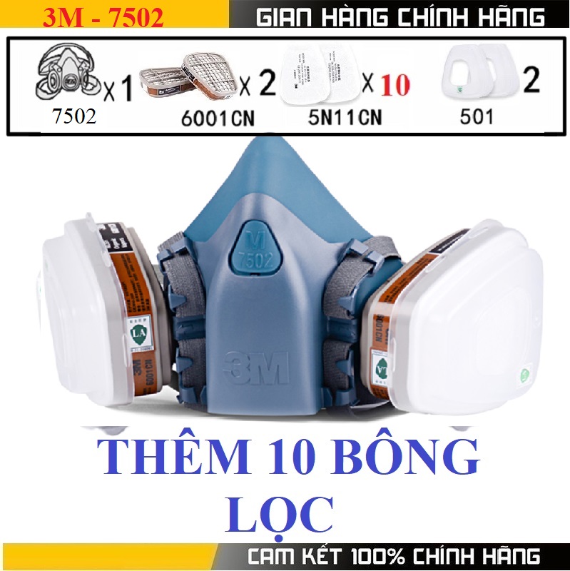 Mặt nạ phòng độc 3M 7502