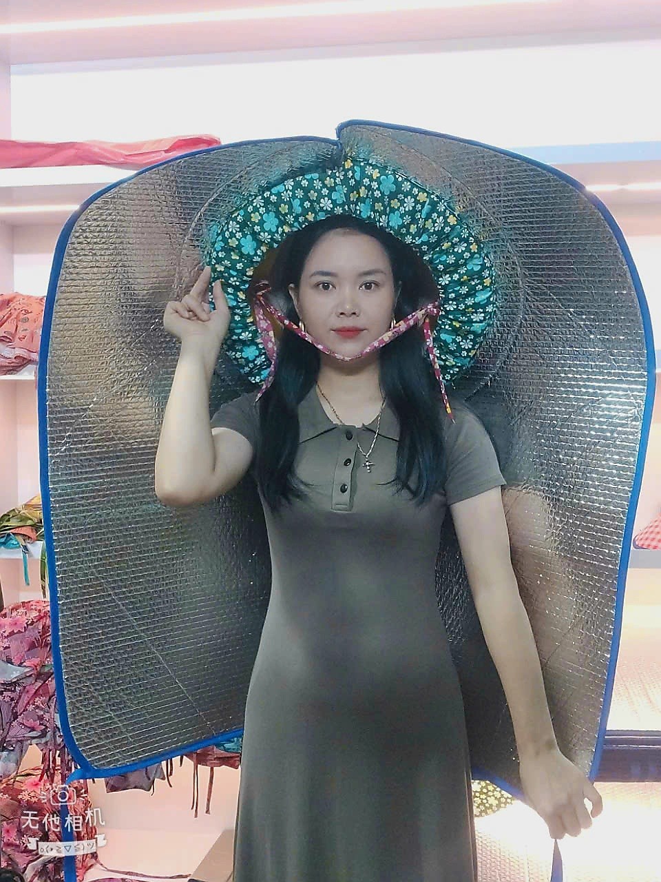 BỌC NÓN CÁCH NHIỆT CHE NẮNG LÀM MÁT TOÀN THÂN DÀNH CHO CHỊ EM ĐI LÀM NGOÀI TRỜI  SẢN PHẨM KHÔNG BAO GỒM NÓN LÁ