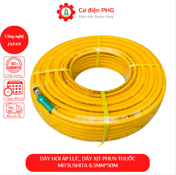 Ống phun thuốc trừ sâu 50 mét 8.5mm hiệu MITSUSHITA Nhật Bản dùng xịt thuốc trừ sâu, phun tưới nước| Bảo hành 12 tháng