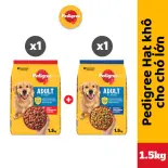 Bộ 2 túi thức ăn PEDIGREE® cho chó lớn dạng hạt 1.5kg (2 túi)