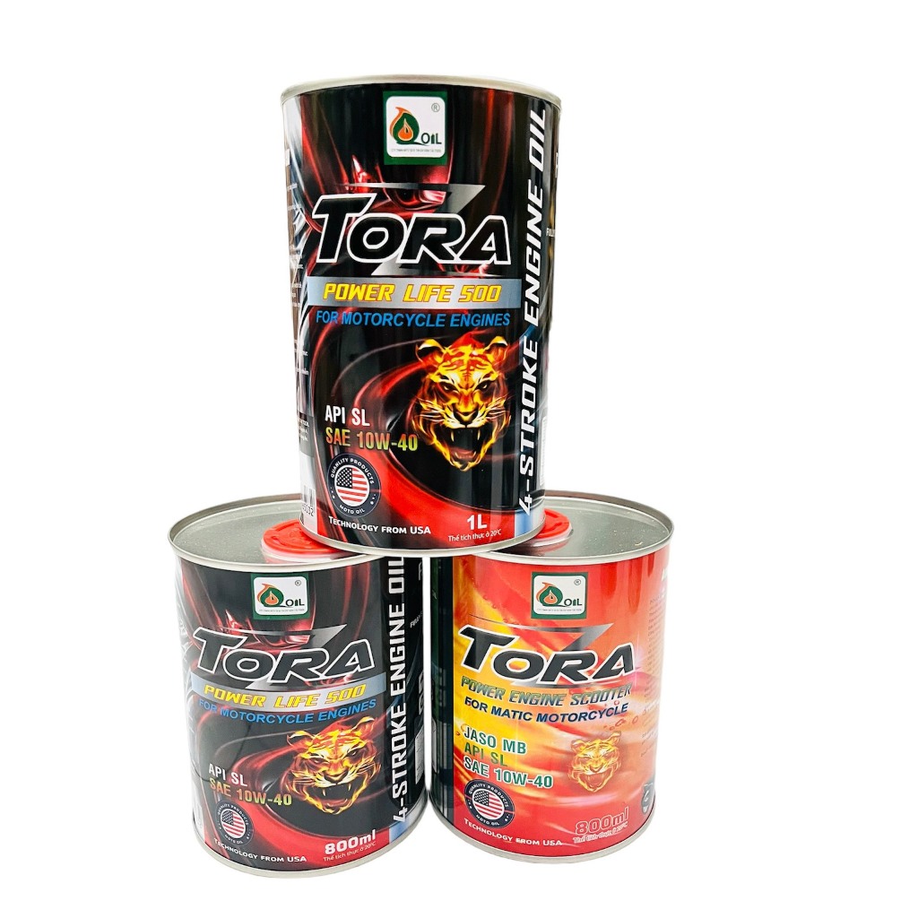 Nhớt lon dành dành cho xe số và xe ga tora power 10w40, nhớt lon giá rẻ