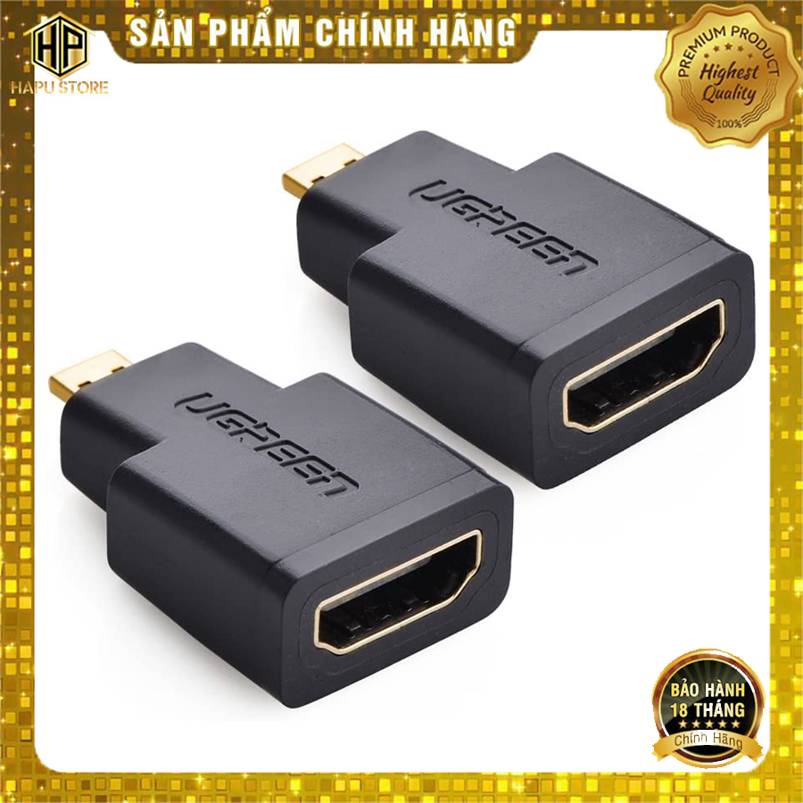 Đầu chuyển micro hdmi sang hdmi ugreen 20106 chính hãng - hapustore
