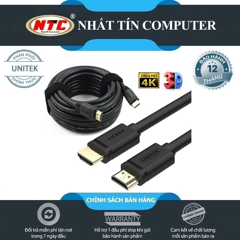 Cáp hdmi unitek y-c142m dài 10m hỗ trợ chất lượng 4k ultrahd và âm thanh 7.1 - bảo hành 12 tháng - phụ kiện 1986