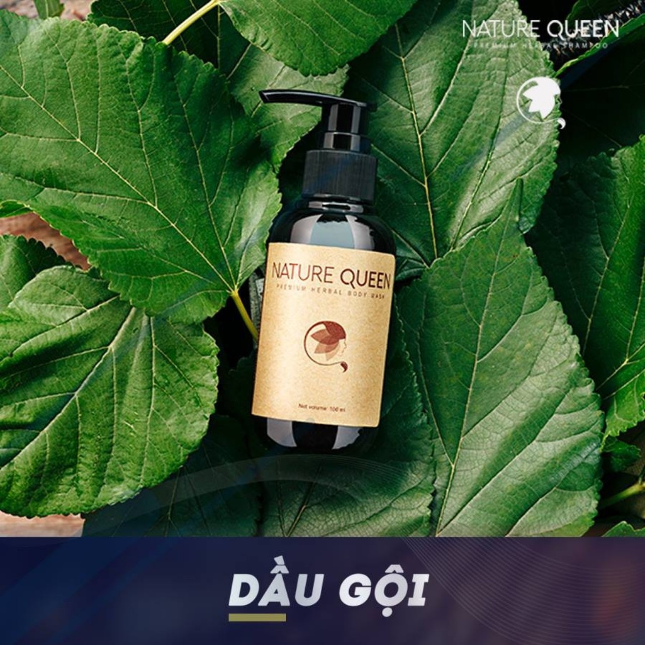 Nature Queen - Dầu gội thảo dược, không hoá chất, chống rụng tóc, ngăn ngừa gàu - Sao Thái Dương 100ml, AT Boutique Cute