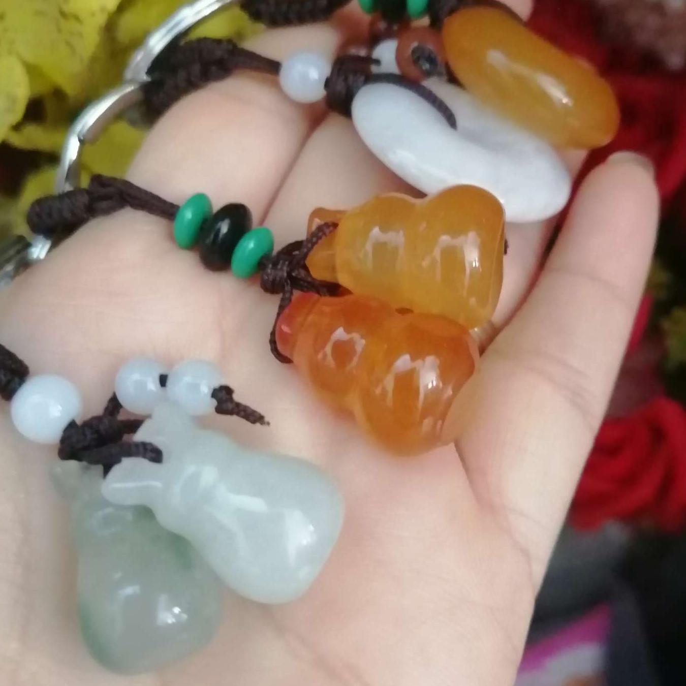 [HCM]Xưởng sản xuất đá tự nhiên G. F. H - Móc khóa hồ lô móc khóa đồng tiền - đá mã não đá cẩm thạch tự Nhiên đồng giá