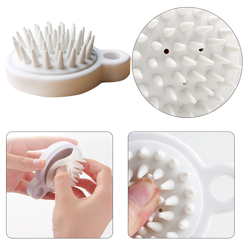 Lược gội đầu Silicone massage da đầu Muji xuất Nhật