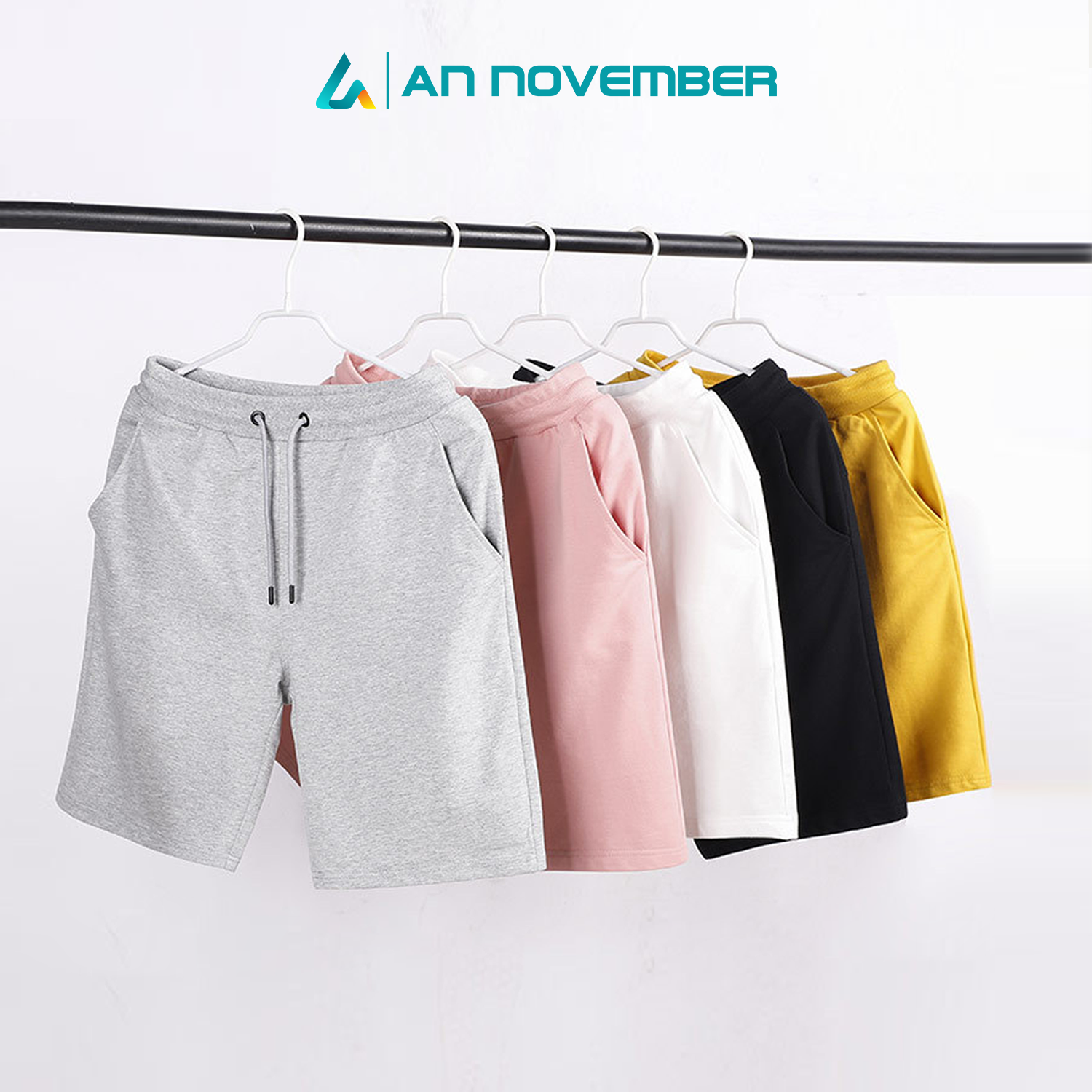 Quần Short, Unisex, Basic thể thao phong cách Hàn Quốc nam nữ