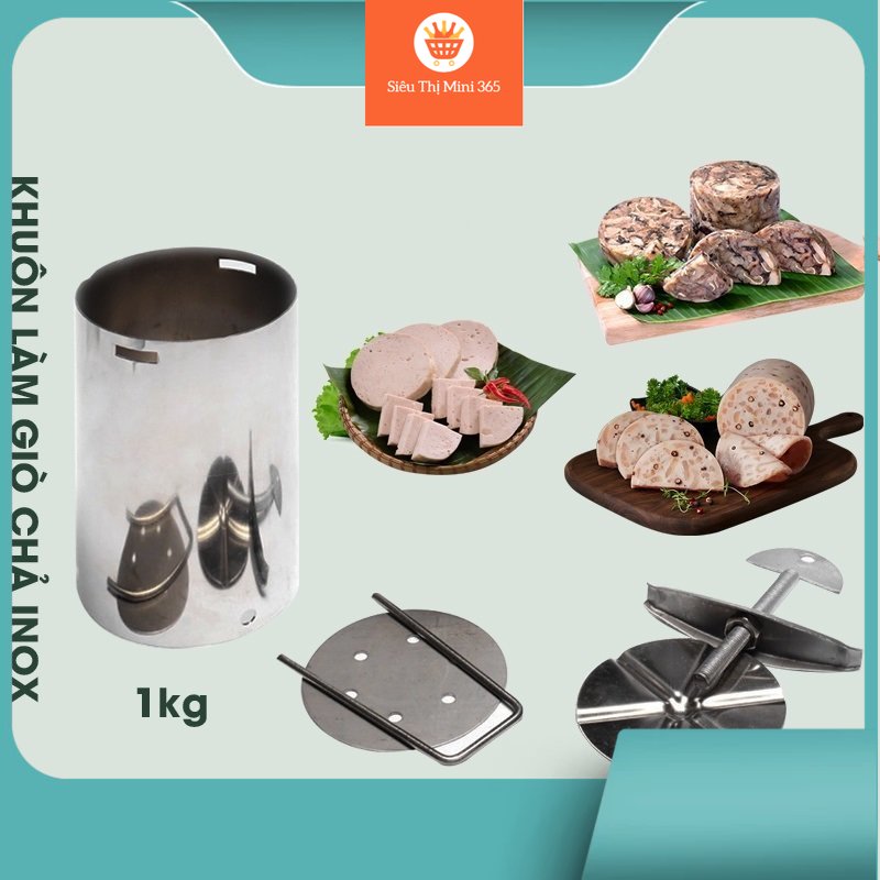 Khuôn làm giò inox 1kg, khuôn giò xào hay khuôn làm giò thủ