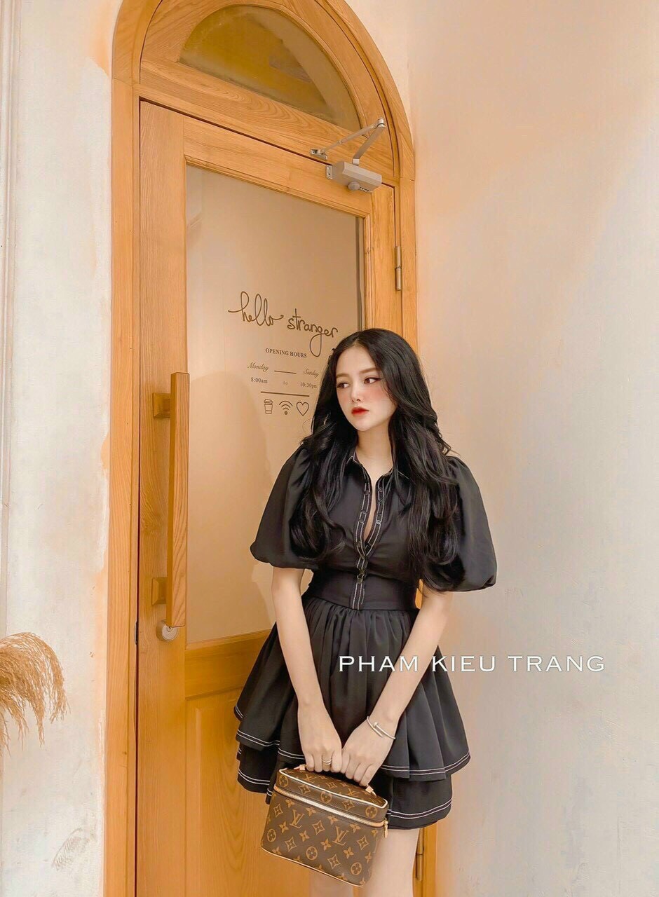 Đầm công chúa tay lửng phồng váy xòe mộng mơ