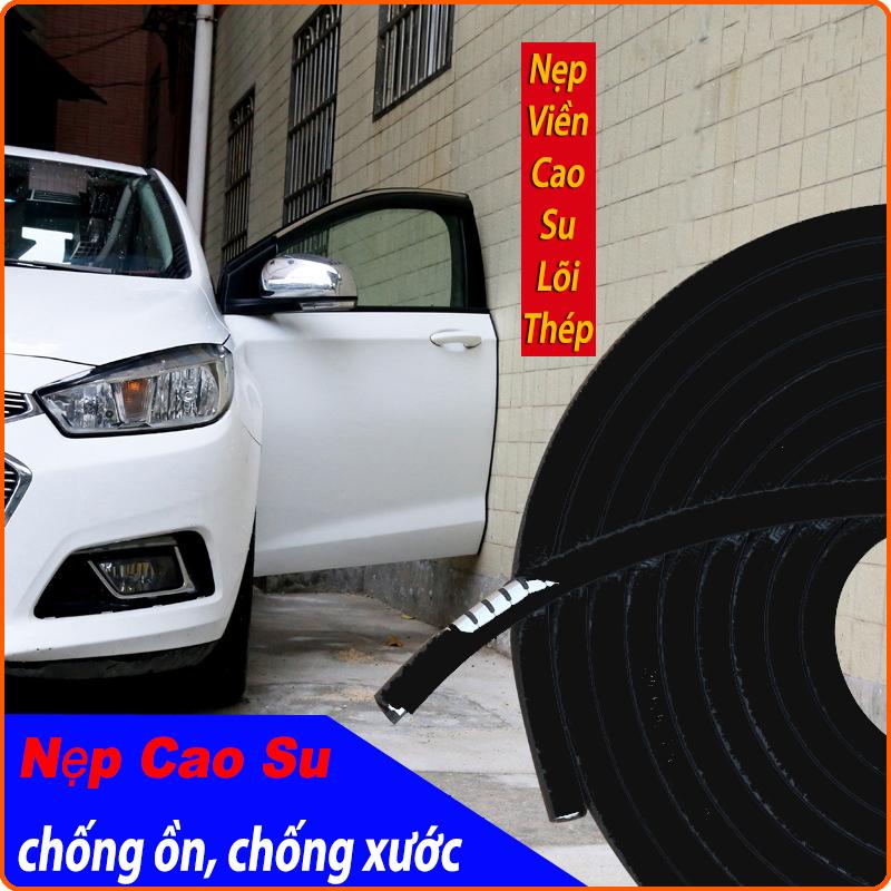 [ MÀU ĐEN] Nẹp viền cửa ô tô, nẹp viền cửa chữ U lõi thép chống va đập, cách âm, chống ồn cao cấp dài 5m, nẹp cao su viền vè xe - GALAXYLIFE