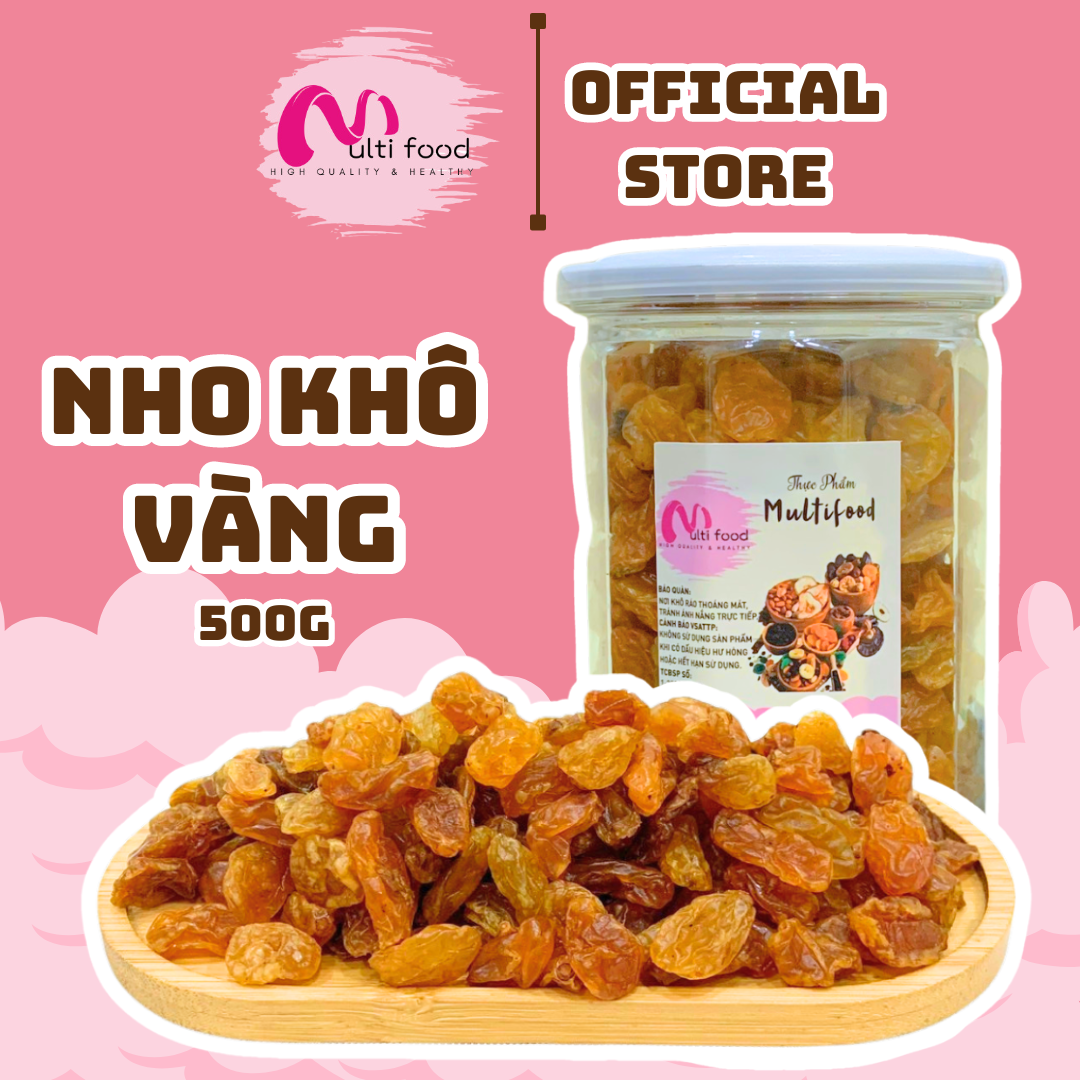 500g nho khô vàng - multifood