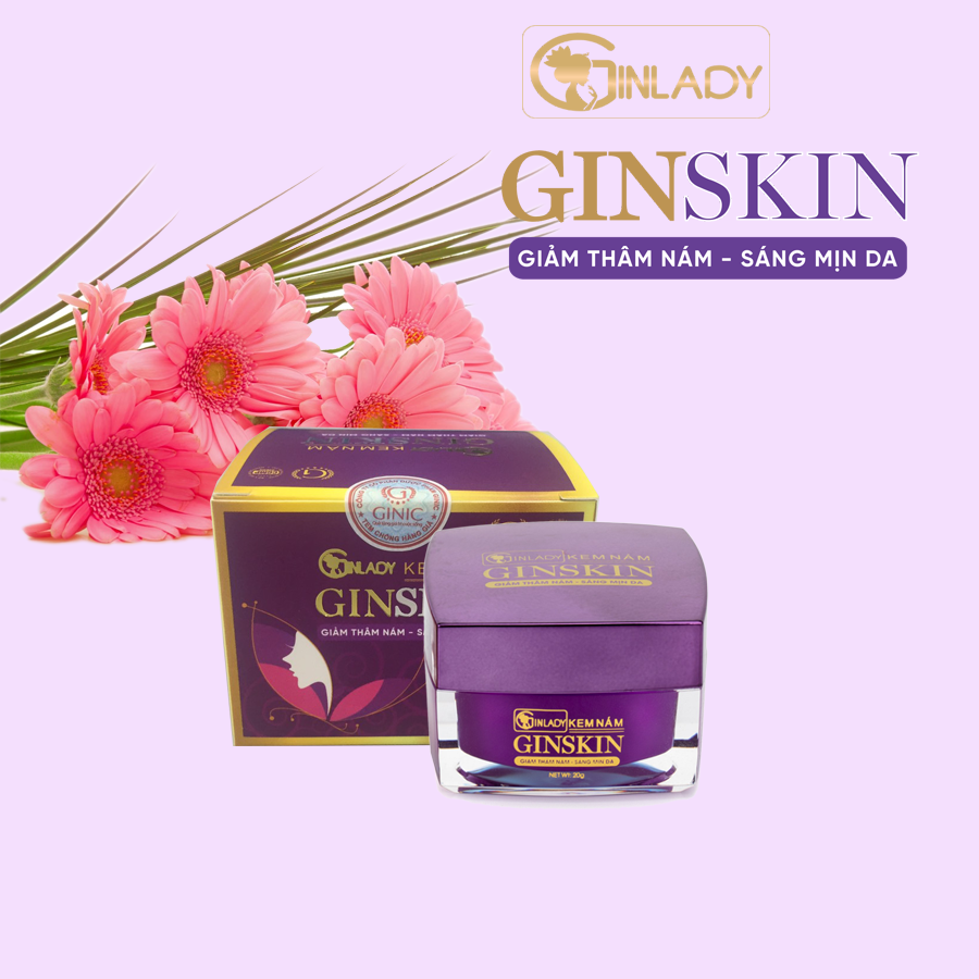 Ginskin kem nám hộp 20gr - giúp tái tạo bề mặt da, giảm nám hiệu quả, kem bôi cả ngày lẫn đêm