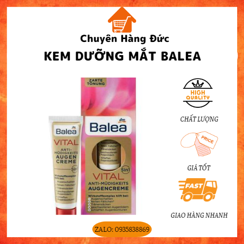 Kem dưỡng mắt BALEA Q10 chống thâm quầng bọng mắt