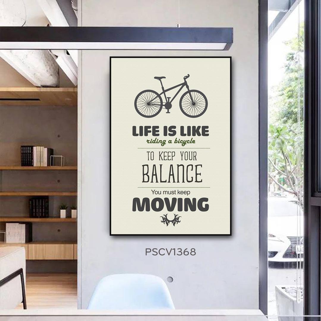 Tranh treo tường Canvas Pasimall Riding a Bicycle có khung