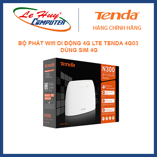 Bộ Phát Wifi Di Động 4G LTE Tenda 4G03 dùng sim 4G