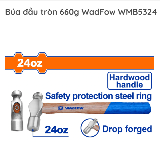 WMB5324 Búa đầu tròn 660g WADFOW