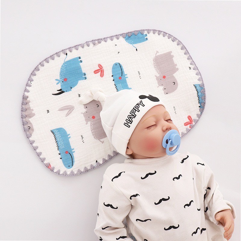 Gối Xô 10 Lớp Mỏng Nhẹ, Thấm Mồ Hôi Siêu Mềm Mại Cho Bé Sơ Sinh