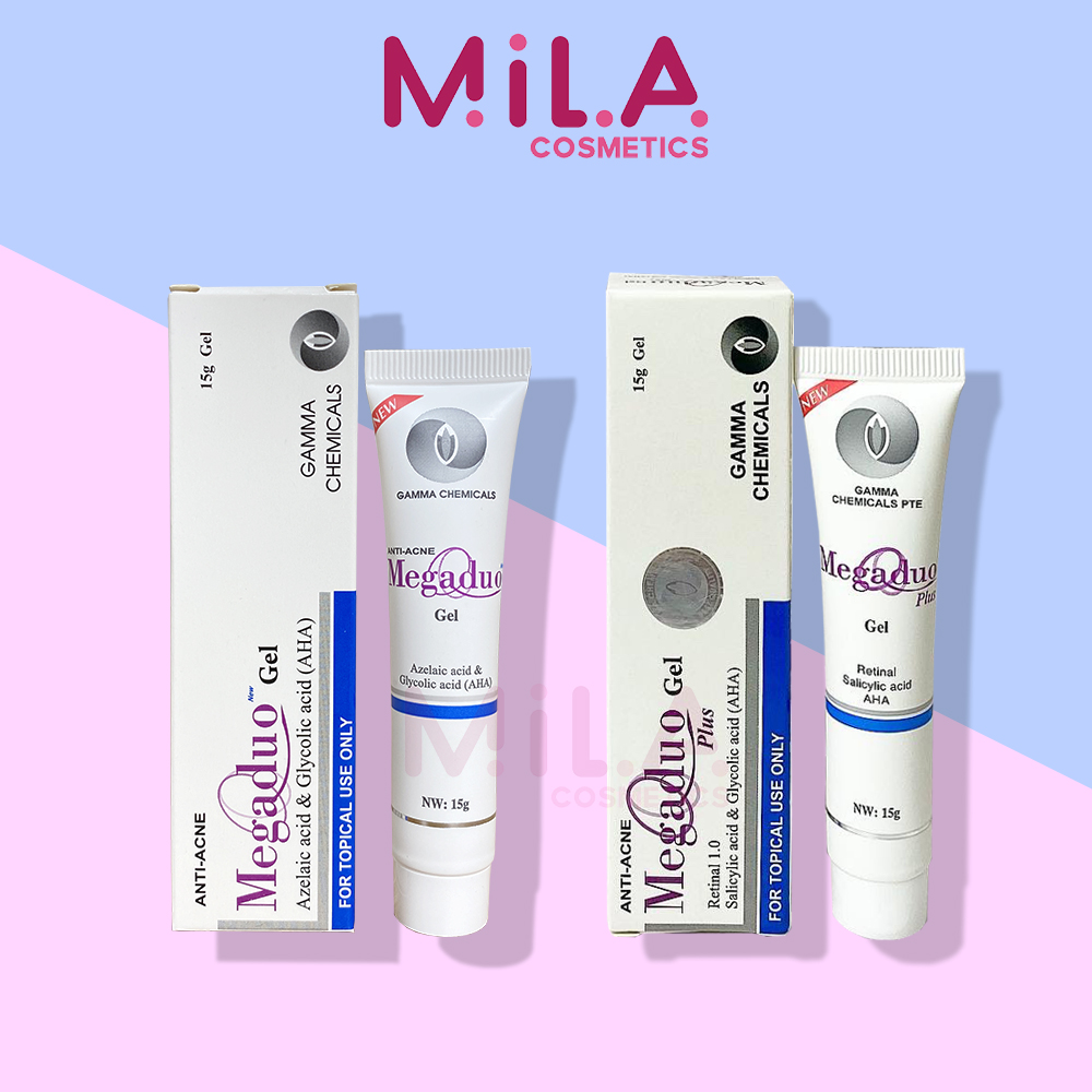 [6-11/12 VOUCHER GIẢM 8%]MEGADUO Gel 15g - Bản AHA và Plus Retinal 1.0 Gamma - Giảm Trứng Cá, Mụn Thâm, Mụn Ẩn, Mụn Viêm, Dưỡng Da