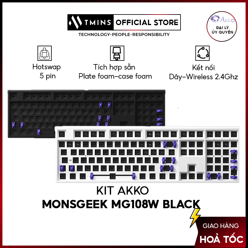 Kit bàn phím cơ monsgeek mg108w black