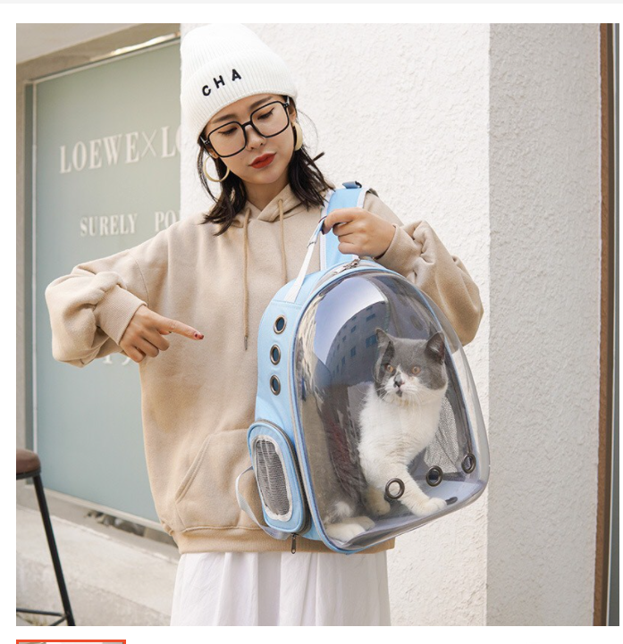 [HCM][Xả Kho] Balo Phi Hành Gia Trong Suốt Cho Chó MèoBa Lô Cho Chó MèoBalo Cho Thú CưngTúi Đựng Đồ Trong Suốt Di Động Cho Thú Cưng Thiết Kế Nhiều Lỗ Thông Khí Và Lưới Cho Thú Cưng 1 Không Gian Thoải Mái Khi Ra Ngoài Đi Chơi