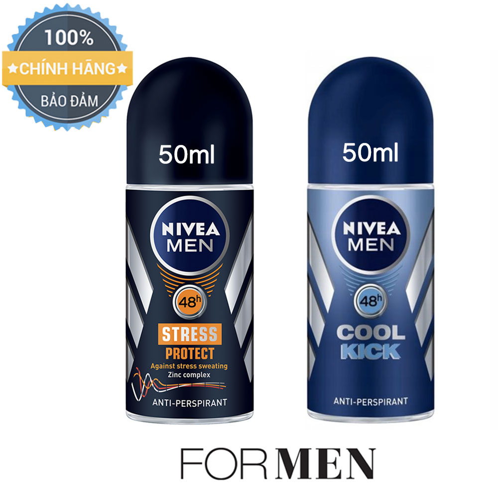 2 CHAI LĂN KHỬ MÙI NIVEA MEN - MỸ - 50ml/chai- Giao mùi ngẫu nhiên
