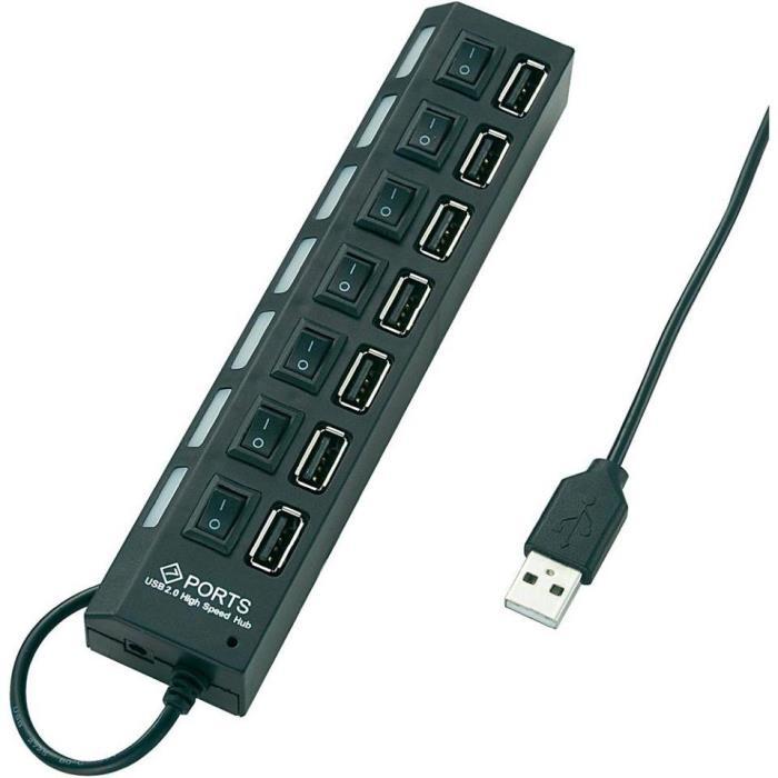 Hub usb 7 port có công tắc