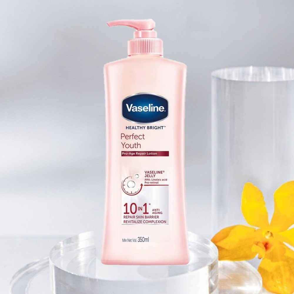 Sữa dưỡng thể vaseline 10in1 dưỡng thể sáng da 10 lợi ích ngăn ngừa lão hoá vaseline healthy bright - perfect youth 200ml/350ml