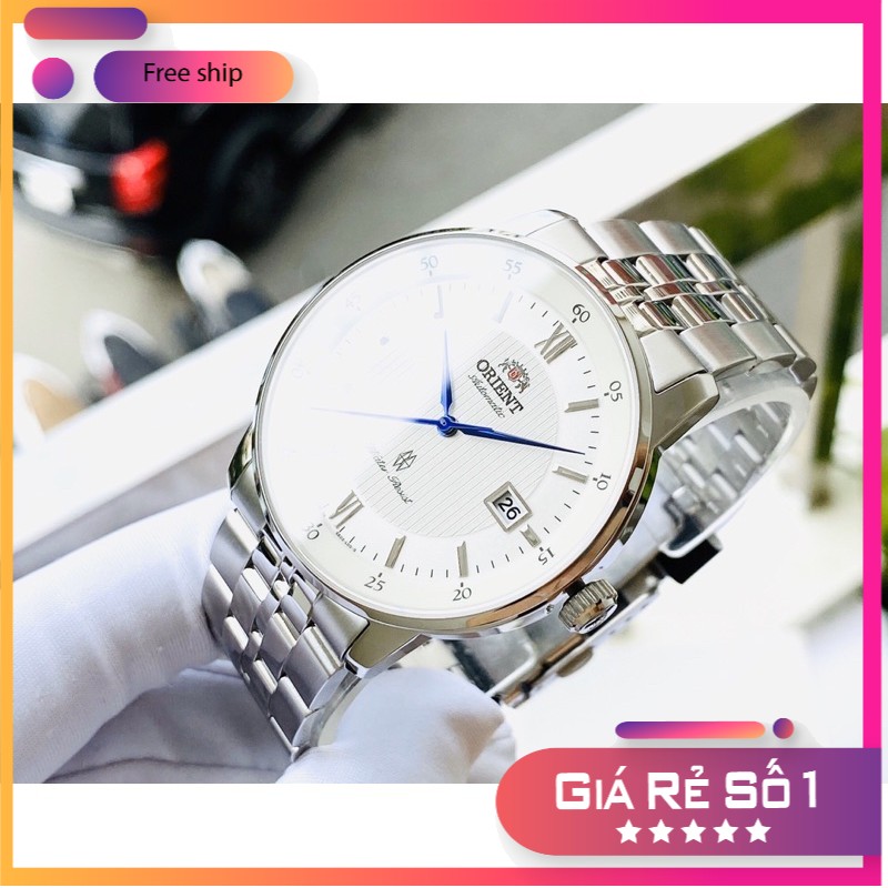 Đồng hồ kim nam dây thép Orient Classic Automatic White SER02003W0