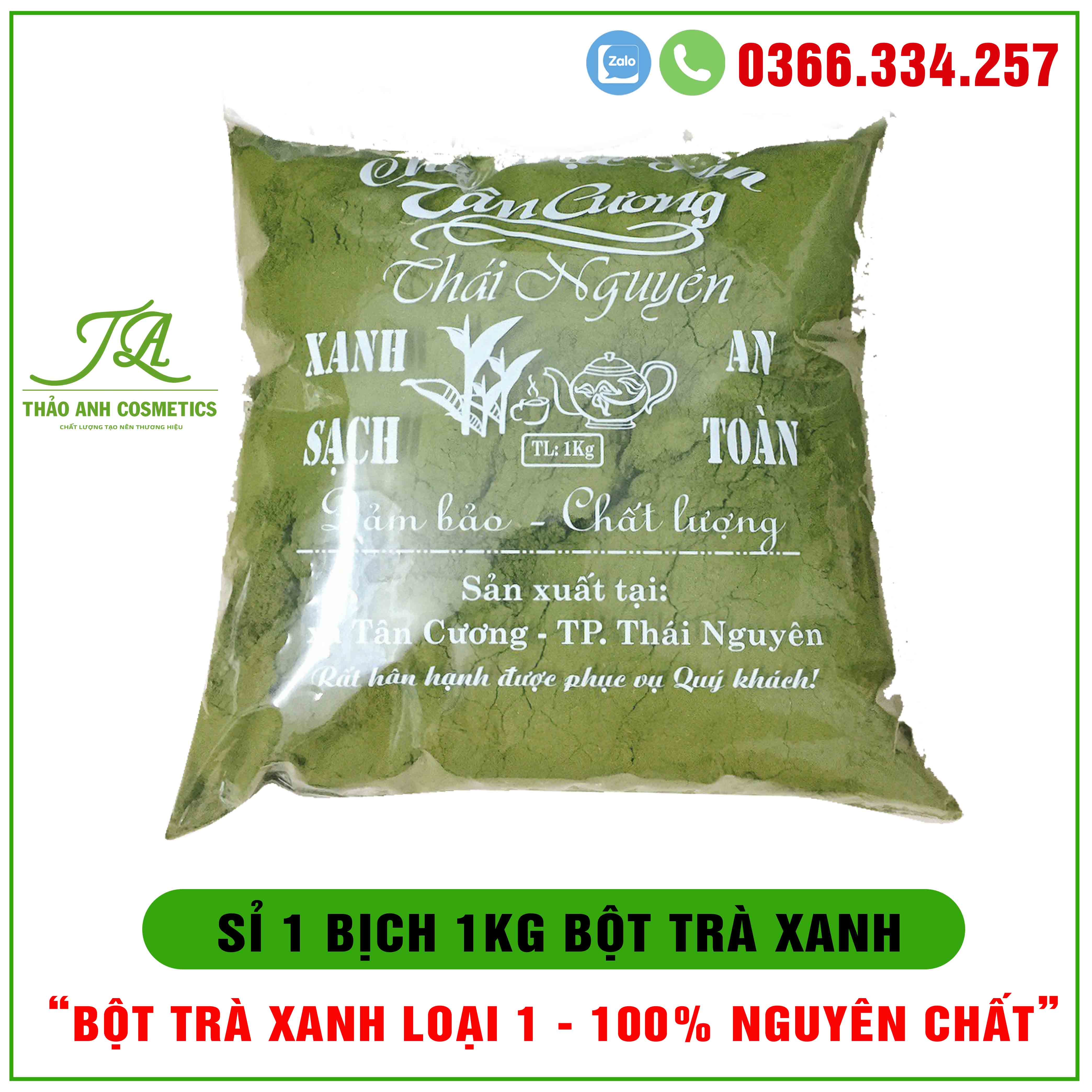 Sỉ 1kg bột trà xanh nguyên chất Thái Nguyên - Hàng loại 1