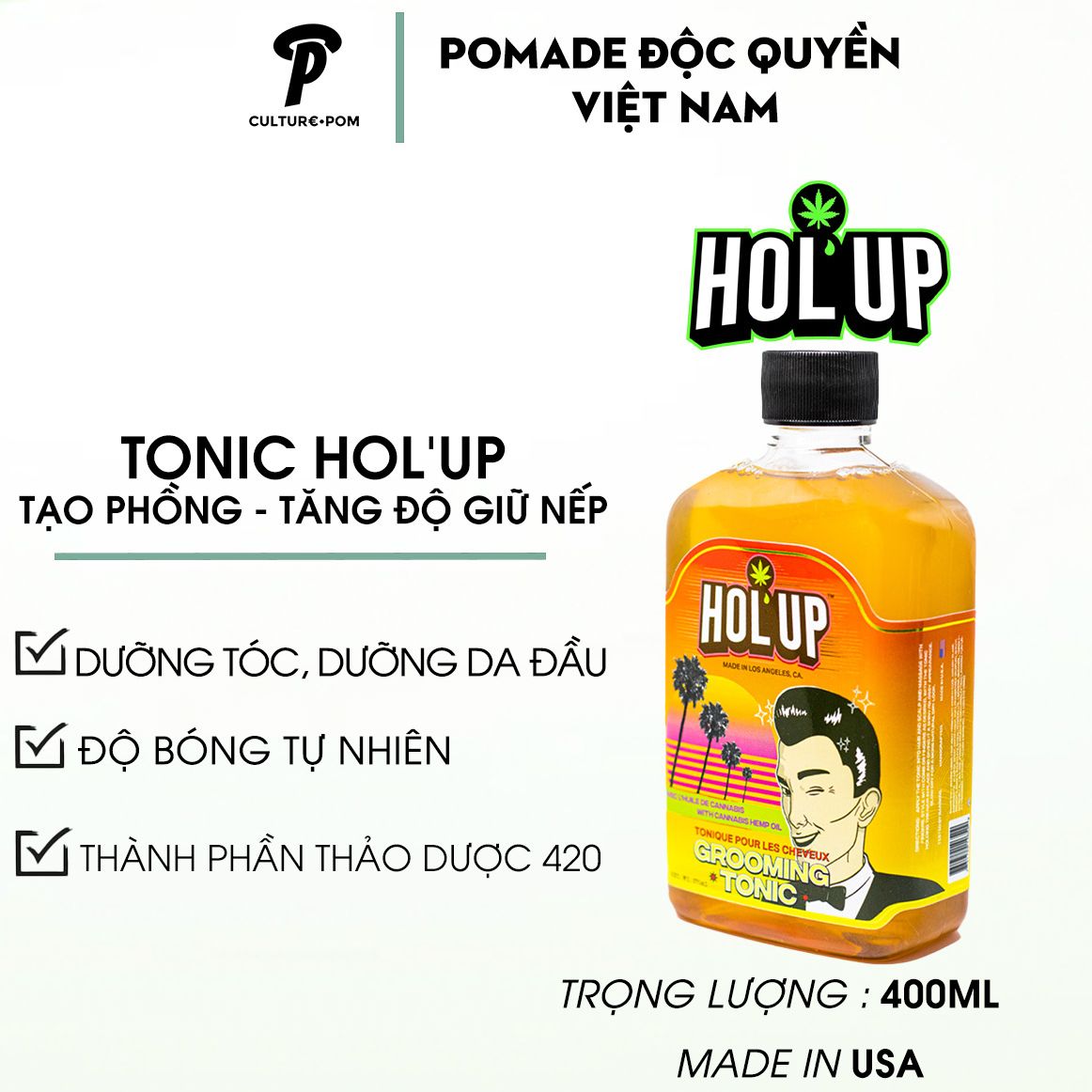 Hol'up chính hãng ⎮ tạo phồng tóc holup grooming tonic