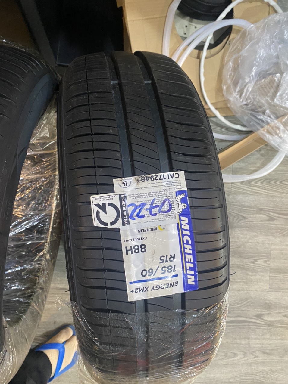 Vỏ cho dòng xe Vios 185/60R15 Michelin