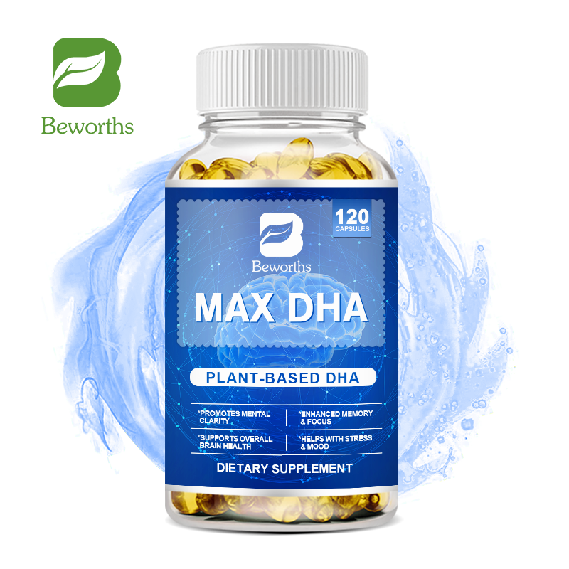 BEWORTHS Max DHA Capsules 400mg for Brain Health Support Stress Relief