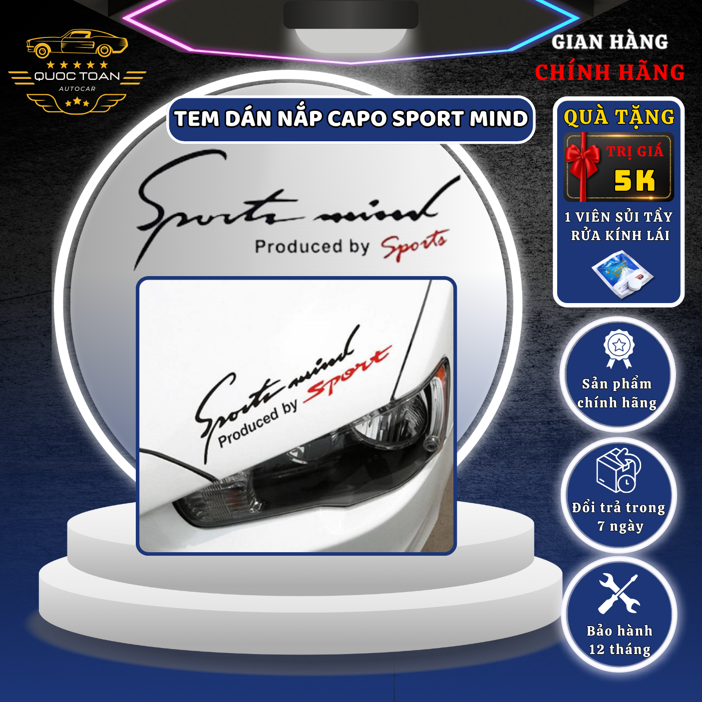 Tem sport mind dán xe ô tô - tem ô tô thể thao sport mind
