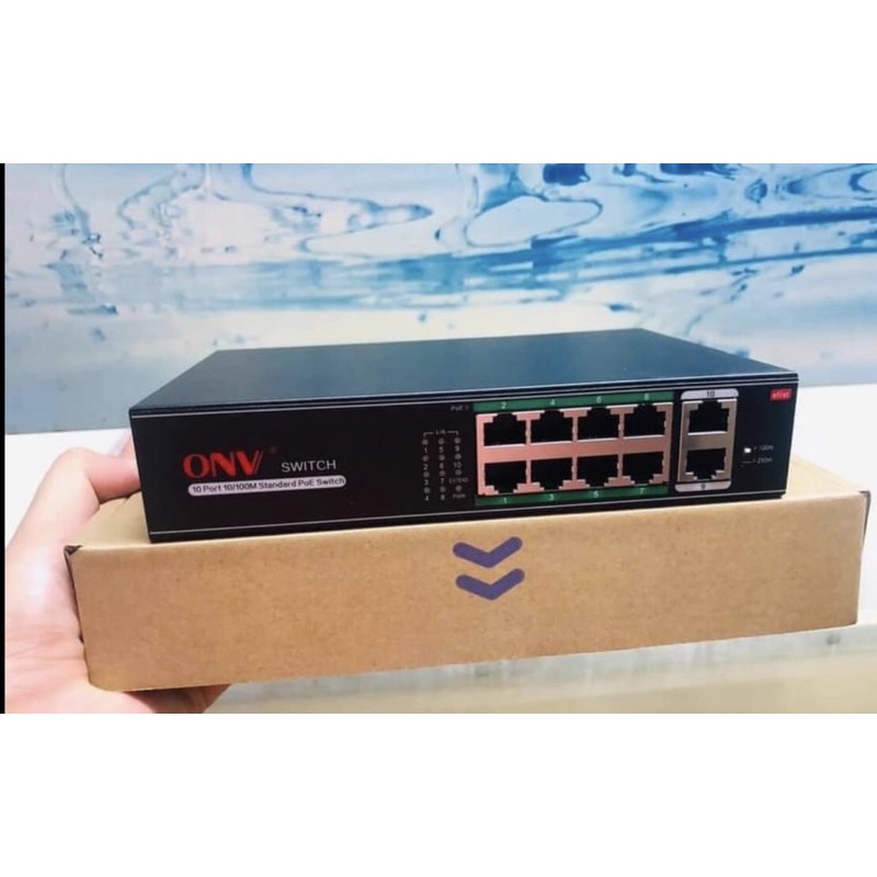 Switch Chia Mạng Kèm Poe 4,8 Cổng (+2 Uplink) 10/100 Mbps, hãng ONV