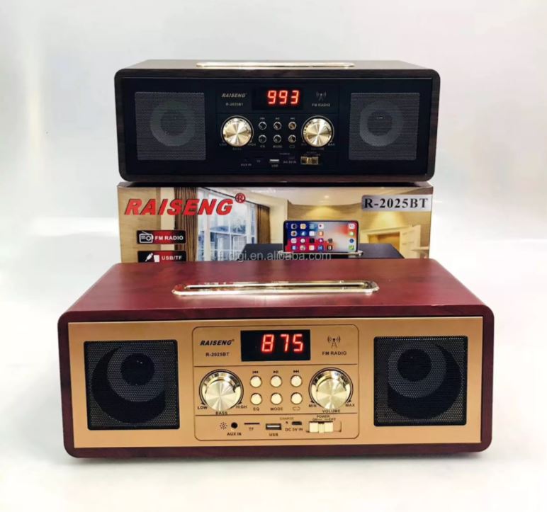 [HCM][ HÀNG HOT ] Loa Raiseng R-2025BT Có Thiết Kế Cổ Điển Siêu Rẻ Với Công Nghệ Bluetooth 4.0 Kết Nối Ổn ĐịnhTruyền Dữ Liệu Tốc Độ Cao Chống Nhiễu Chống Giật Vỏ Giả Gỗ Các Núm Vặn Trông Như Những Chiếc Radio Vintage Ngày Xưa
